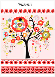 Folk Flower Tree - Personalised Folk Flower Tree - Personalised