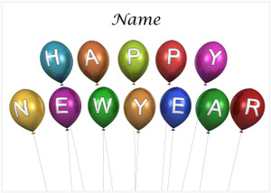 New Year Balloons - Personalised