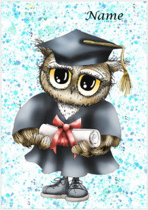 Congratulations Owl Blue - Personalised Congratulations Owl Blue - Personalised