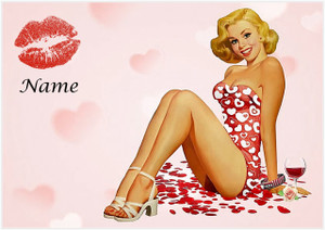 Lipstick Kiss Pin Up - Personalised