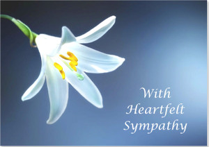 Blue Lily Sympathy - Personalised