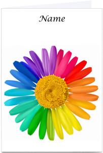 Rainbow Daisy - Portrait - Personalised Rainbow Daisy - Portrait - Personalised