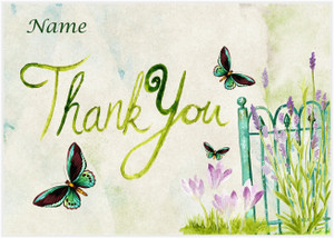Butterfly Garden Thank You - Personalised