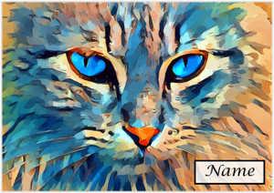Sapphire Eyed Cat - Personalised