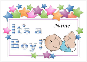 It's a Boy - Personalised