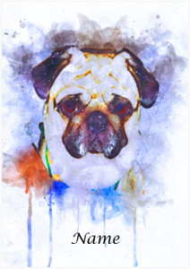 Sad Eyed Pug - Personalised Sad Eyed Pug - Personalised