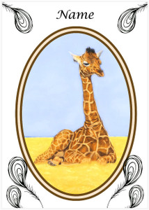 Giraffe Oval - Personalised