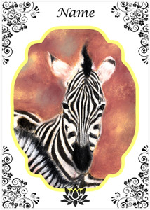 Zebra Portrait - Personalised Zebra Portrait - Personalised