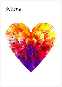 Colourburst Heart - Personalised