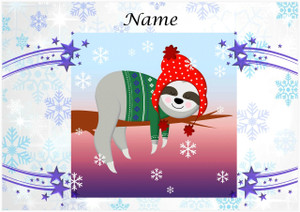 Sleepy Christmas Sloth - Personalised Sleepy Christmas Sloth - Personalised