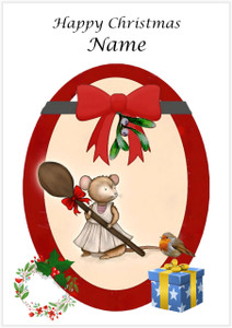Christmas Baking Mouse - Personalised Christmas Baking Mouse - Personalised