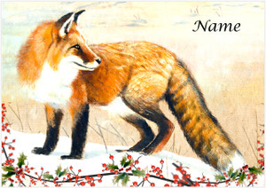 Solo Red Christmas Fox - Personalised Solo Red Christmas Fox - Personalised