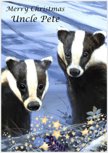 Moonlight Badgers Christmas Personalised Moonlight Badgers Christmas Personalised