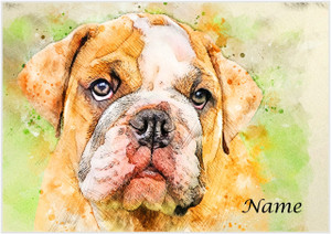 Bulldog Puppy - Personalised Bulldog Puppy - Personalised