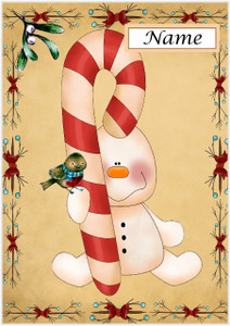 Candy Cane Snowman - Personalised