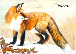 Solo Red Fox Landsape - Personalised