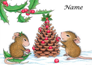 Pine Cone Tree Mice - Personalised