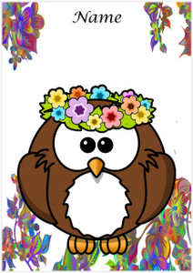 Flower Tiara Owl - Personalised