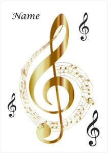 Treble Clef Gold - Personalised Treble Clef Gold - Personalised
