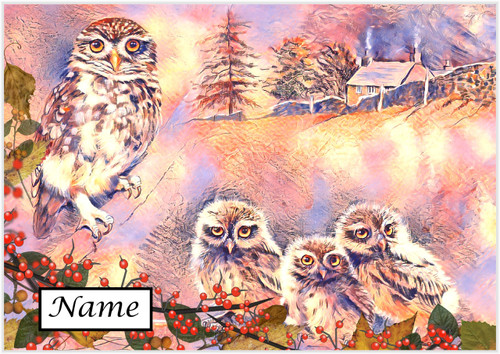 Little Owl Landscape - Personalised