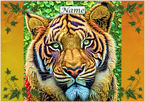 Jewelled Tiger Fantasy Landscape - Personalised