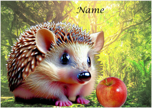 Hedgehog and Crab Apple - Personalised