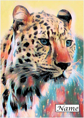 Leopard in Watercolours - Personalised