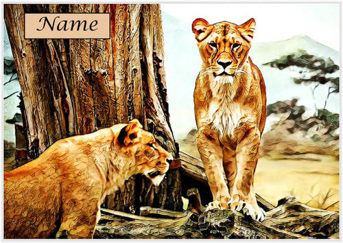 Lioness Pair - Personalised