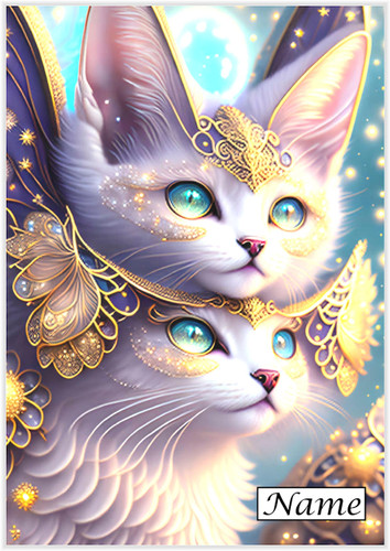 Fantasy Twin Cats - Personalised