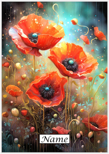 Pretty Painted Poppies - Personalised