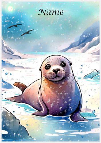 Baby Winter Seal Pup Xmas - Personalised