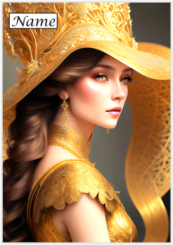 The Girl in the Golden Hat - Personalised