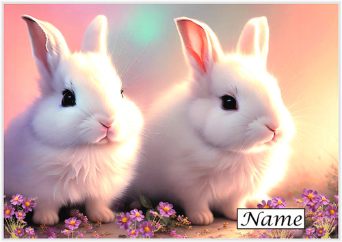 Baby Bunnies in Bloom - Personalised