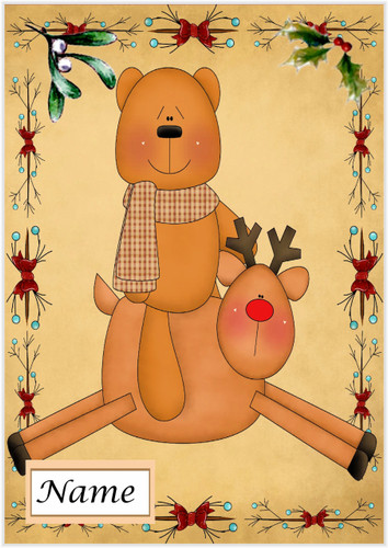 Bear Back Reindeer Riding - Personalised