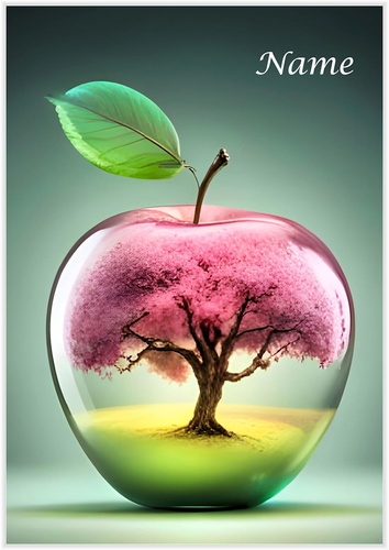 Cherry Tree Glass Apple - Personalised