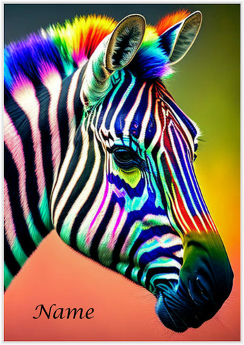 Rainbow Zebra - Personalised
