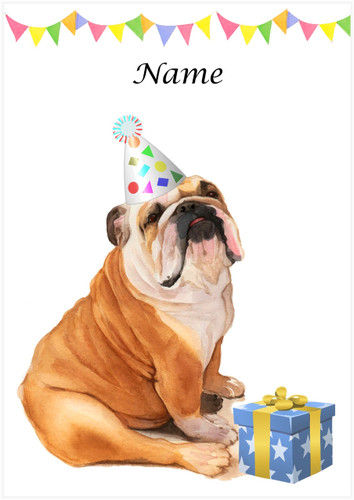 Bulldog Birthday - Personalised