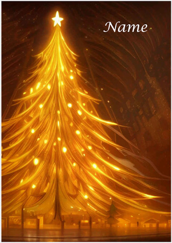 Golden Christmas Tree - Personalised