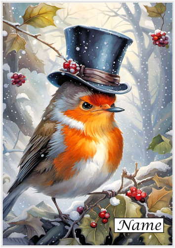 Gentleman Snow Robin - Personalised