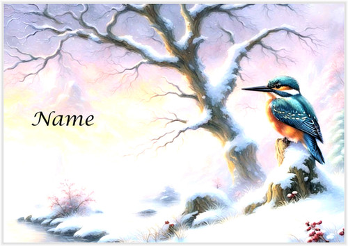 Kingfisher Morning Christmas - Personalised