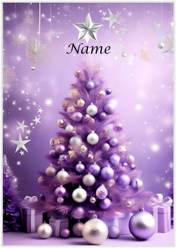 Lilac Christmas Tree - Personalised