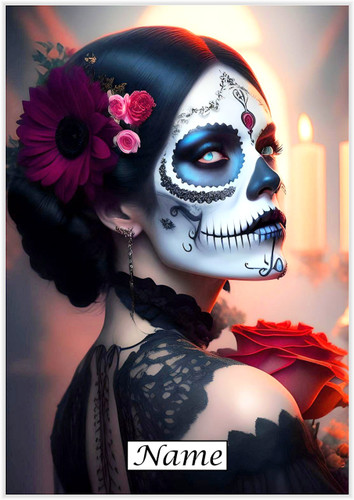 Day of the Dead Rose Beauty - Personalised