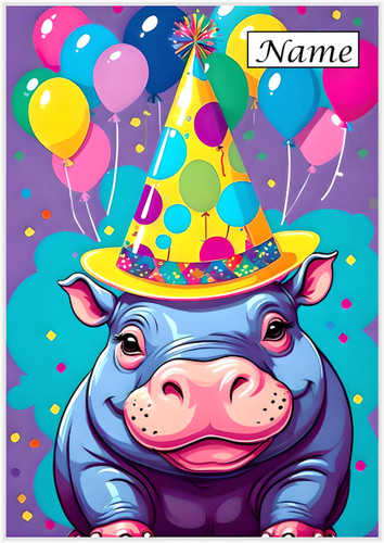 Happy Hippo Birthday - Personalised