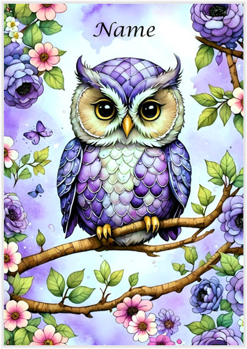 The Little Lilac Owl - Personalised