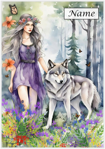 Tree Nymph & the Wolf - Personalised