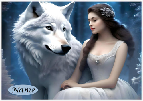 The Snow Wolf & The Princess - Personalised