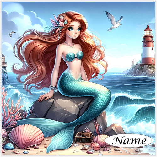 Mermaid on the Beach - Personalised