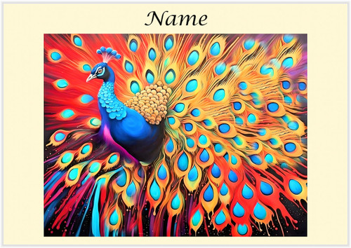 Cosmic Fantasy Peacock - Personalised