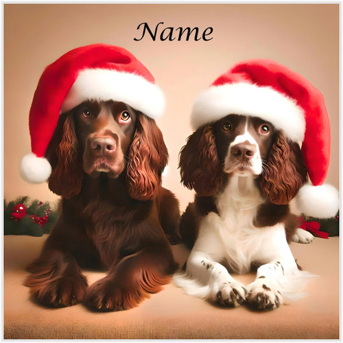 Santa Spaniels - Personalised