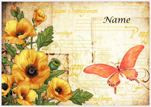 Yellow California Poppies - Personalised